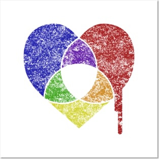 color chart heart Posters and Art